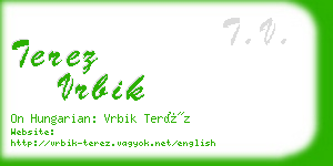 terez vrbik business card